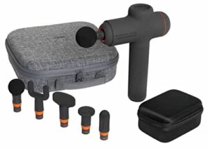 power percussion deep tissue massager with 6 attachments – sharper image gun