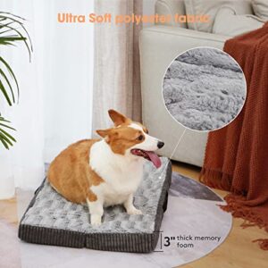 MIXJOY Medium Dog Bed for Medium Small Dogs, Waterproof Orthopedic Dog Bed with Removable Washable Cover, Memory Foam Pet Bed Mat for Crate, Portable & Foldable, Suitable for Pets Up to 40lbs