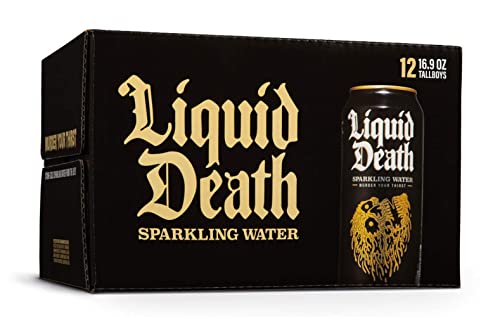 Liquid Death Sparkling Water, 16.9 oz Cans (12-Pack)