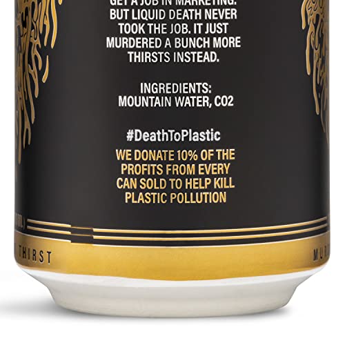 Liquid Death Sparkling Water, 16.9 oz Cans (12-Pack)