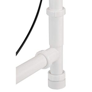 Everbilt Cable Drive 1-1/2 in. White Poly Pipe Bath Waste and Overflow Drain in Chrome