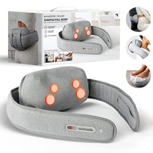 sharper image shiatsu full body multifunction cordless massager, wireless & rechargeable – best massage for neck back shoulders feet legs, holiday gift