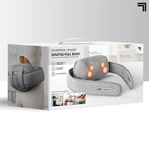 Sharper Image Shiatsu Full Body Multifunction Cordless Massager, Wireless & Rechargeable - Best Massage for Neck Back Shoulders Feet Legs, Holiday Gift