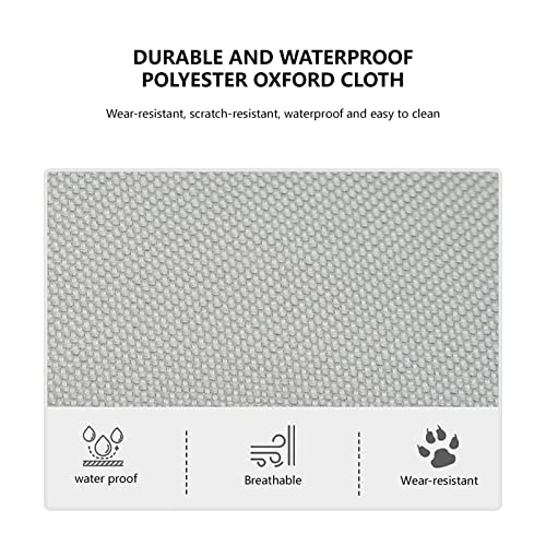 HYLK Elevated Dog Bed, Foldable Pet Bed, Indoor Outdoor Pet Camping Raised Cot, Stable Durable Frame Breathable Mesh, for Cats Small Medium Dogs Grey-M