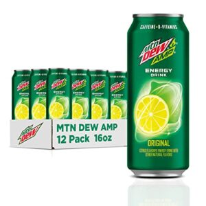 amp energy, original, caffeine, b vitamins, 16 fl oz. cans (12 pack)