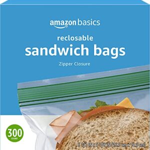 Amazon Basics Sandwich Storage Bags, 300 Count (Previously Solimo)