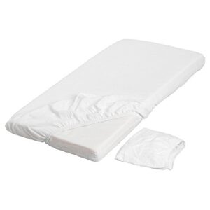 ikea len 28″x52″ fitted 100% cotton crib sheets, white – package quantity: 2 sheets