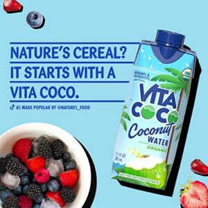 Vita Coco Coconut Water, Pure Organic | Refreshing Coconut Taste | Natural Electrolytes | Vital Nutrients | 11.1 Oz (Pack Of 12)