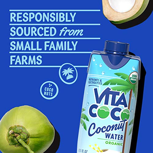 Vita Coco Coconut Water, Pure Organic | Refreshing Coconut Taste | Natural Electrolytes | Vital Nutrients | 11.1 Oz (Pack Of 12)