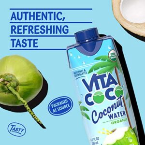 Vita Coco Coconut Water, Pure Organic | Refreshing Coconut Taste | Natural Electrolytes | Vital Nutrients | 11.1 Oz (Pack Of 12)