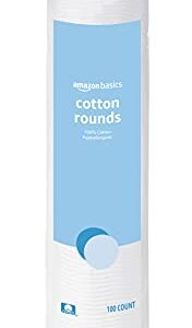Amazon Basics Cotton Rounds, 100ct , Pack of 6 (Previously Solimo)
