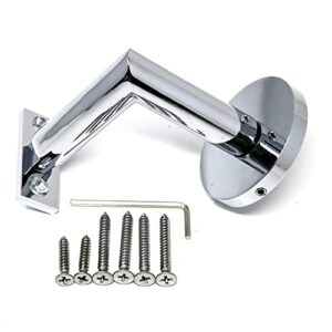 everbilt decorative wall mount stair handrail bracket in steel chrome – supporting 250 lbs for handrails at any angle in hallways or stairwells