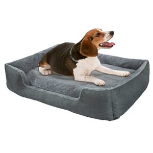 dog bed medium size dog, detachable and anti-slip bottom large dog bed clearance, pet bed which machine washable and waterproof, comfortable fluffy large sofa bed suitable for large, medium puppy dog