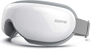 renpho eye massager with heat, birthday gift bluetooth music heated eyeris 1 massager for migraines, relax and reduce eye strain dark circles eye bags dry eye improve sleep, gift for wife/men