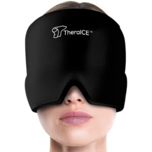 theraice  form fitting head gel ice cap, cold therapy  ice head wrap ice pack mask, cold cap