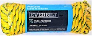 everbilt paracord in yellow, 1/8″ x 50′
