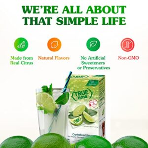 TRUE LIME Water Enhancer, Bulk Dispenser Pack (100 Packets), 0 Calorie Drink Mix Packets For Water, Sugar Free Lime Flavoring Powder Packets, Water Flavor Packets Made with Real Limes(Pack of 1)