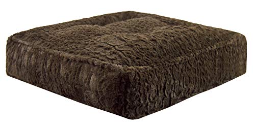 Bessie and Barnie Serenity Brown Luxury Extra Plush Faux Fur Rectangle Pet/Dog Bed (Multiple Sizes)