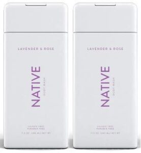 native body wash – lavender & rose 11.5 oz (340ml) – 2-pack
