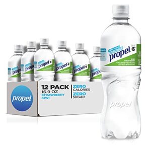 propel, kiwi strawberry, zero calorie sports drinking water with electrolytes and vitamins c&e, 16.9 fl oz (pack of 12)