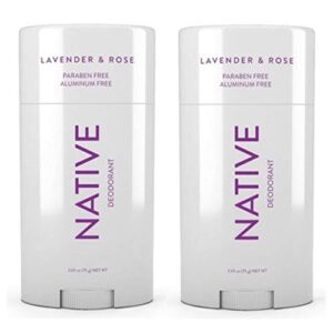 native deodorant lavender & rose 2.65 oz. (lavender, 2 pack)