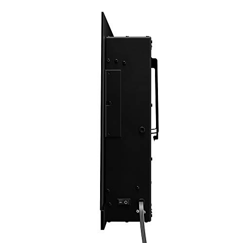 Amazon Basics Wall-Mounted Recessed Electric Fireplace - 50-Inch, Black