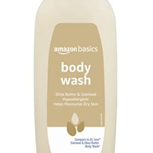 Amazon Basics Shea Butter and Oatmeal Body Wash, 24 Fluid Ounces, 6-Pack (Previously Solimo)