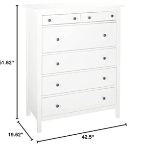 ikeaa IKEA HEMNES 6-Drawer Chest, White Stain ,