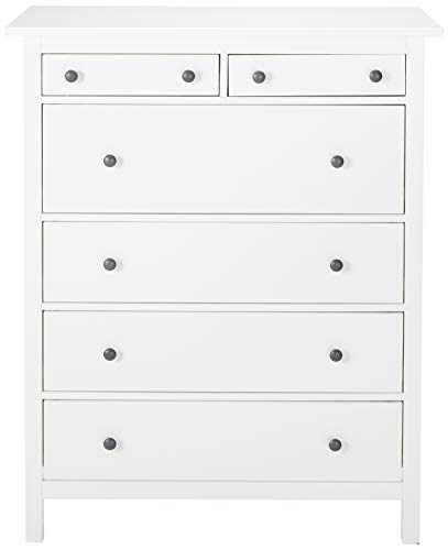 ikeaa IKEA HEMNES 6-Drawer Chest, White Stain ,