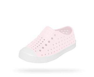 native shoes, jefferson child, kids lightweight sneaker, milk pink/shell white, 5 m us big kid