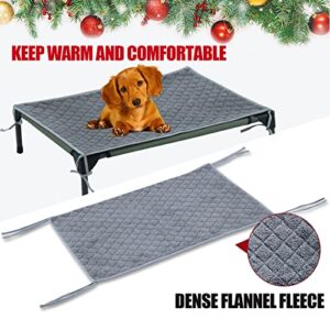 Elevated Dog Bed with Removable Canopy,M Size Portable Dog Bed for Outdoor Camping Hiking,600D Breathable Mesh Fabric and Sunshine Prevention,Raised Mesh Pet Cot with Shade Tent for Medium Dogs