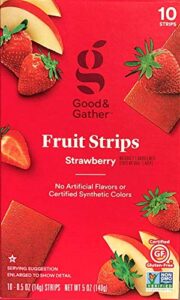 fruit strips fruit leathers healthy snack made with real fruit and veggie puree concentrate good and gather 10 strips (strawberry) – set of 3