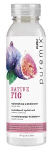 rusk puremix native fig replenishing conditioner for normal hair, 12 oz, detangles and restores hair’s moisture levels while eliminating frizz without weighing hair down