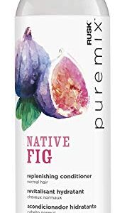 RUSK PUREMIX Native Fig Replenishing Conditioner for Normal Hair, 12 Oz, Detangles and Restores Hair's Moisture Levels While Eliminating Frizz Without Weighing Hair Down