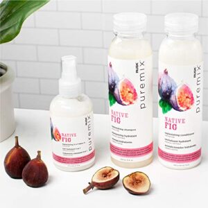 RUSK PUREMIX Native Fig Replenishing Conditioner for Normal Hair, 12 Oz, Detangles and Restores Hair's Moisture Levels While Eliminating Frizz Without Weighing Hair Down