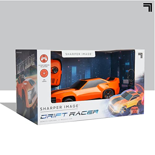 Sharper Image Drift Racer Remote Control Muscle Car, 2.4 GHz Wireless Controller, Functional LED Headlights