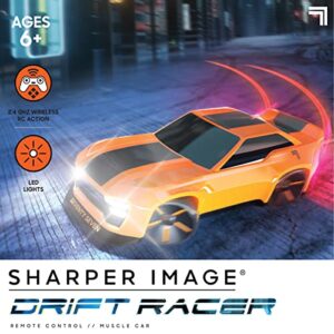 Sharper Image Drift Racer Remote Control Muscle Car, 2.4 GHz Wireless Controller, Functional LED Headlights