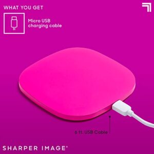 SHARPER IMAGE 5W Wireless Charging Pad with 6 Ft. Cord - Neon Pink