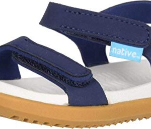 Native Shoes, Charley Child, Kids Water-Friendly Sandal, Regatta Blue/Shell White/Toffee Brown, 2 M US Little Kid