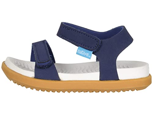 Native Shoes, Charley Child, Kids Water-Friendly Sandal, Regatta Blue/Shell White/Toffee Brown, 2 M US Little Kid