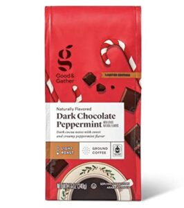dark chocolate peppermint light roast coffee ground coffee 12oz good & gather