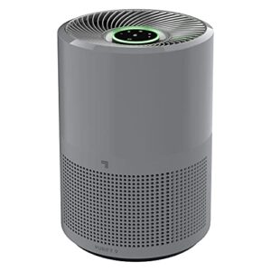 sharper image purify 9 whole room air cleaner with true hepa filtration, activated carbon filter, visual air quality indicator, for home, bedroom and office