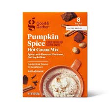 limited edition pumpkin spice hot cocoa mix! made with cinnamon, nutmeg & clove! great seasonal drink!