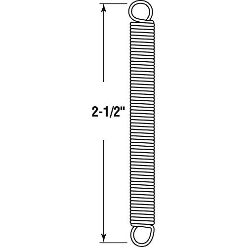 Prime-Line SP 9663 Single Loop, Closed Extension Springs, 1/4" x 2-1/2", Nickel