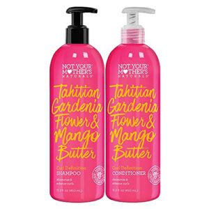 not your mother’s naturals curl definition set – tahitian gardenia flower & mango butter – moisturize and enhance curls (shampoo and conditioner, 2-pack)