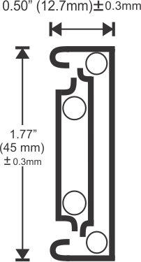 Promark Full Extension Drawer Slide (22 Inches-5 Pack)