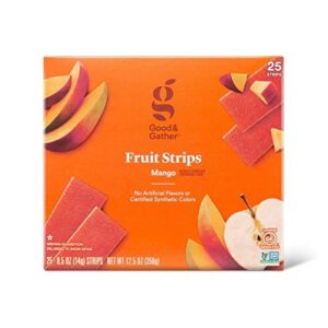 fruit strips mango fruit leathers healthy snack made with real fruit puree concentrate good and gather 25 strips (mango)