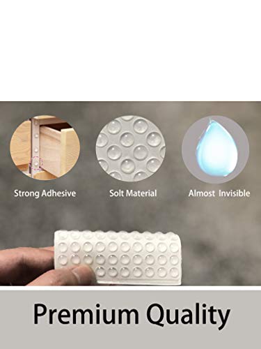 Cabinet Bumpers Tiny Drawer Bumpers Pads ，Self-Adhesive Clear Rubber Dots Feet Tiny Bumpons for Furniture Table Laptop 200 PCS