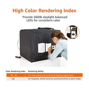 Amazon Basics Portable Foldable Photo Studio Box with LED Light - 25 x 30 x 25 Inches, 1 Count (Pack of 1)