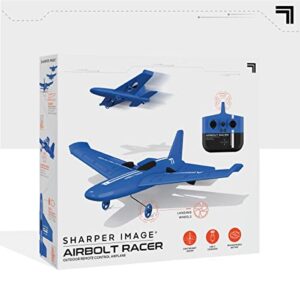 SHARPER IMAGE Airbolt Racer RC Airplane With 2.4 GHz Remote, USB-C Charging, and Replacement Propellers